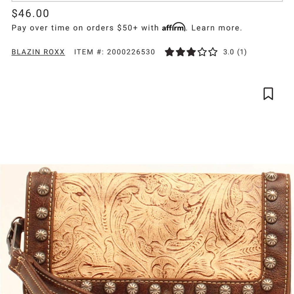 Brown and Tan Blazin Roxx wallet